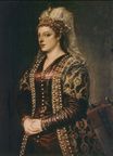 Тициан, Тициано Вечеллио - Портрет Екатерины Корнаро (1454-1510) жена короля Кипра Якова II, в образе Святой Екатерины 1542