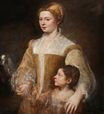 Тициан, Тициано Вечеллио - Портрет леди и ее дочери 1545