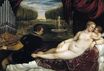 Тициан, Тициано Вечеллио - Венера и Амур с органистом 1548-1549