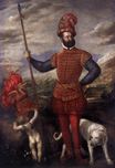 Тициан, Тициано Вечеллио - Портрет мужчины в военном костюме 1550-1552