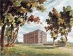 Уильям Тёрнер - Радли Холл, Оксфордшир с северо-запада 1789