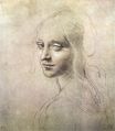 Леонардо да Винчи - Голова девушки 1483