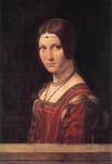 Леонардо да Винчи - Портрет неизвестной женщины. Прекрасная Ферроньера 1490