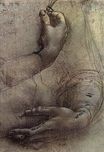 Леонардо да Винчи - Этюд рук, эскиз да Винчи, который считается наброском для картины Леди с горностаем