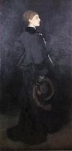Джеймс Уистлер - Композиция в коричневом и черном цвете. Портрет мисс Роза Кордер 1876