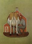 Продукты Айовы. Мальчик с коровой 1932