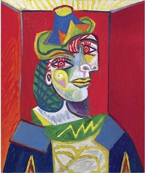 Пабло Пикассо - Бюст женщины. Femme à la résille 1938