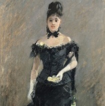 Берта Моризо - Женщина в черном. Перед театром 1875