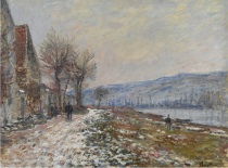 Клод Моне - Бердж в Лавакуре, Снег 1879