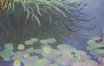 Клод Моне - Водяные лилии с отражениями от высоких трав 1914-1917