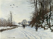 Клод Моне - Дорога на ферме Св. Симеона зимой 1867