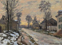 Клод Моне - Дорога в Лувесиен, слякоть, закат 1869-1870