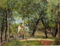 Камилла Писсарро - Пейзаж в Осни у корыта 1883