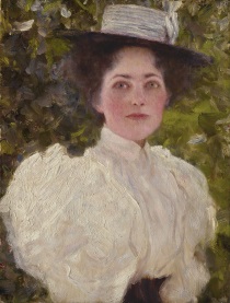 Густав Климт - Девушка в сельской местности. Девушка в листве 1896