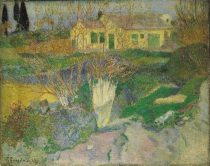 Поль Гоген - Пейзаж Арля с кустами 1888