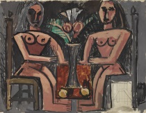 Пабло Пикассо - Этюд Две женщины 1908