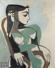 Пабло Пикассо - Женщина в кресле 1956