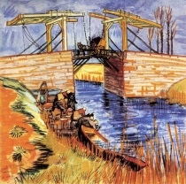Винсент ван Гог - Мост Ланглуа в Арле 1888